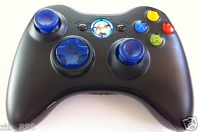   XBOX 360 RAPID FIRE MODDED CONTROLLER MW3 BLACK OPS MW 2 CLEAR BLUE