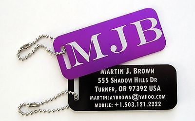 CUSTOM ENGRAVED ~Metal~ LUGGAGE / BAG TAGS