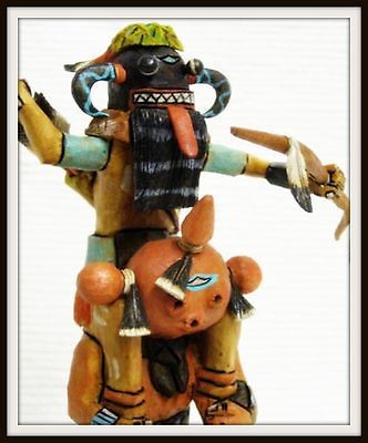 23 27 Paralyzed Broadface Ogre & Blind Mudhead Kachina Doll by Milton 