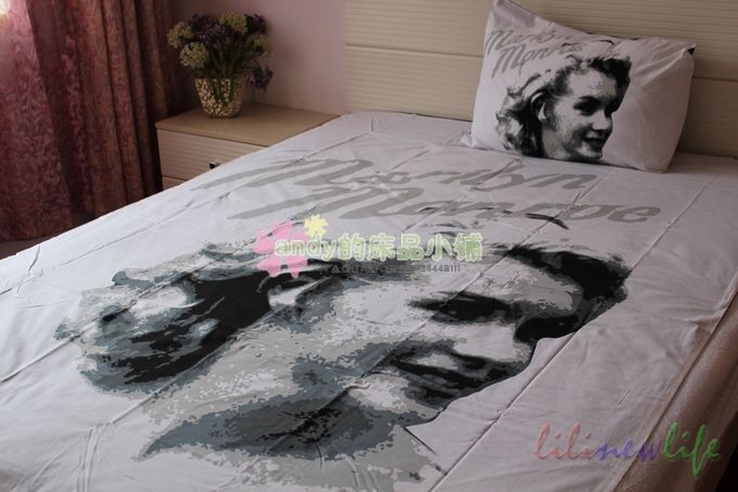 Miss Marilyn Monroe Quilt Cover Pillowcase set Cotton Single BT01