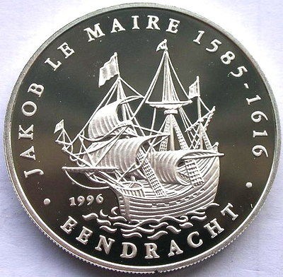 Samoa 1996 Jakob Le Maire 10 Tala Silver Coin,Proof