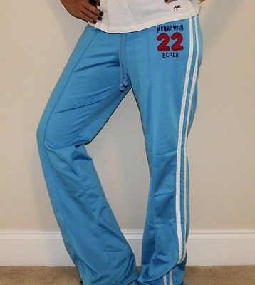 HOLLISTER HCo Blue Sweat TRACK PANTS L LARGE Fitness Lounge 