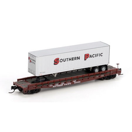 Athearn # 17338 53 Flat w/40 Trailer SP N MIB