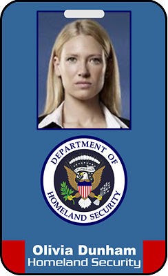 fringe id card olivia dunham homeland security one day shipping