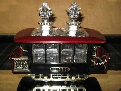 NORLEANS JAPAN MuSiCaL (TROLLEY CAR TRAIN LIQUOR GLASS DECANTERS) w 