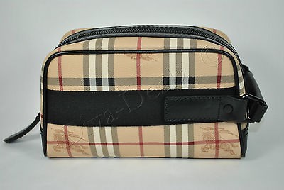   BURBERRY Toiletry Ditty Bag Tore Clutch Check HayMarket WetPack M L