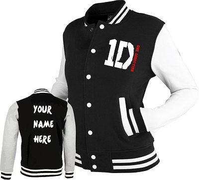 ONE DIRECTION inspired Varsity Jacket 1D tour black/white 