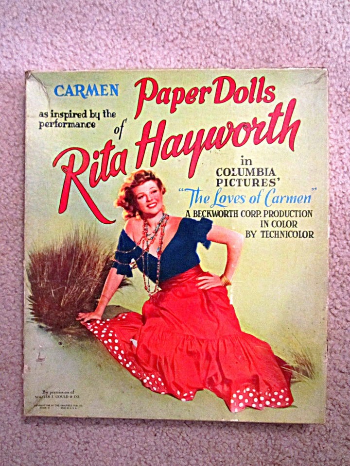 RITA HAYWORTH THE LOVES OF CARMEN PAPERDOLLS (1948) SAAFIELD 2 DOLLS 