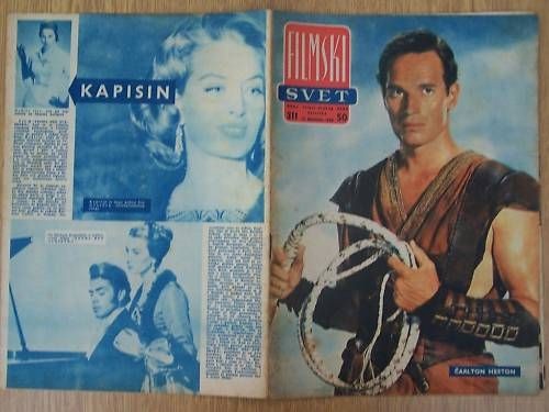 CHARLTON HESTON/CAPUCIN​E YUGO MAGAZINE 1960+SUZAN BALL