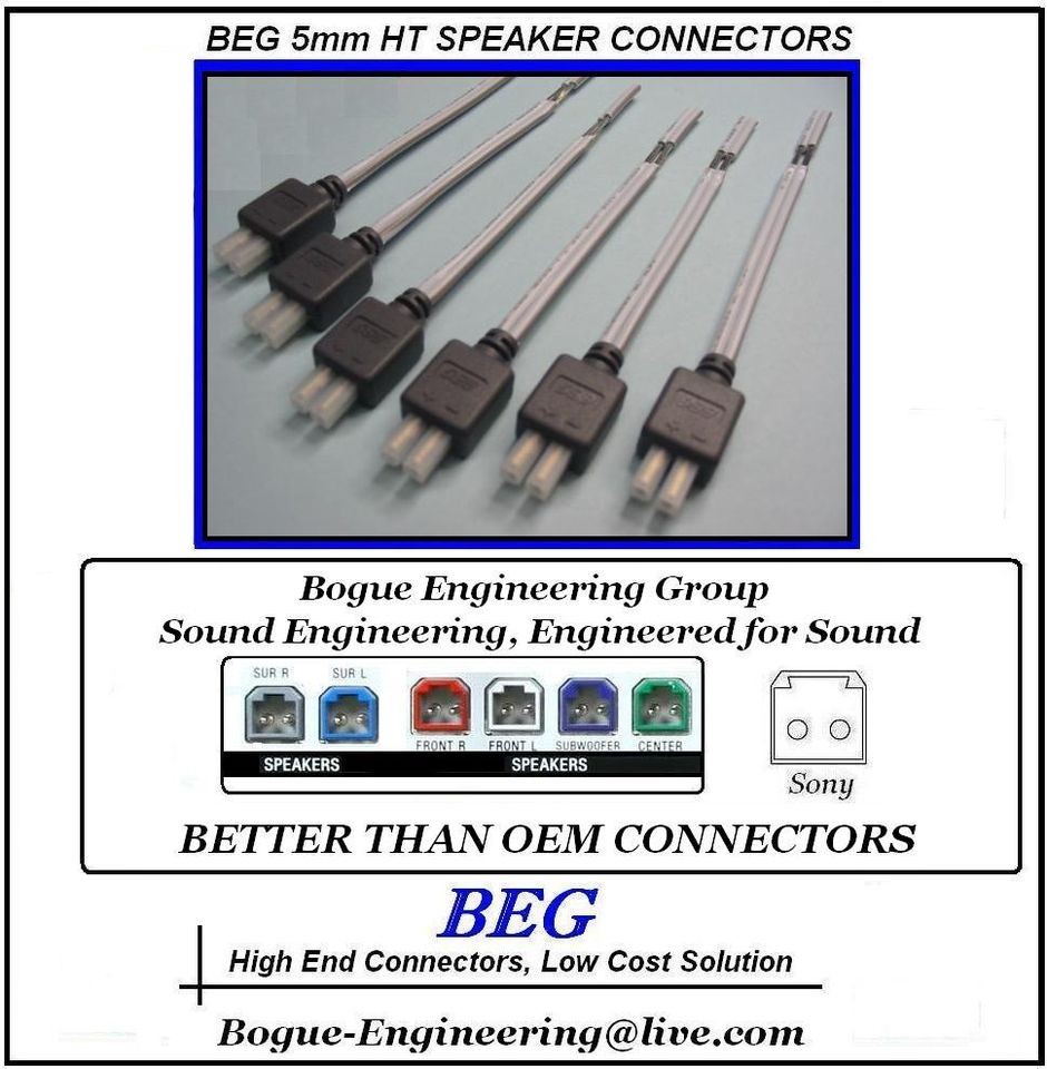 UNIVERSAL AFTERMARKET SONY PROPRIETARY SPEAKER CONNECTORS FOR ROUND 