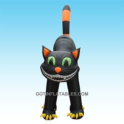   Animated Party Halloween Inflatable Black Cat Yard Decoration Prop