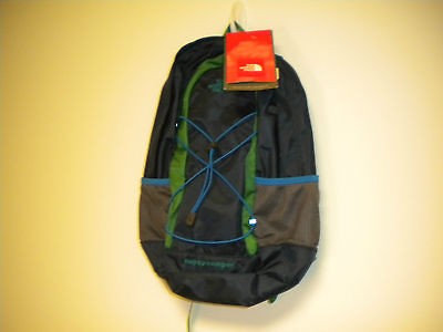 North Face YOUTH back pack ~HAPPY CAMPER~ DEEP WATER BLUENWT