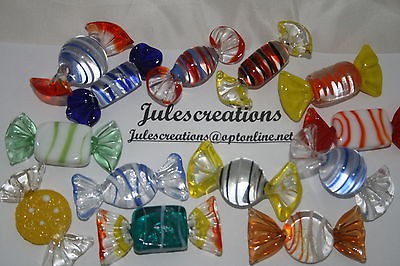   ART GLASS CANDY CANDIES SWEETS Christmas Holiday Collectible LOT