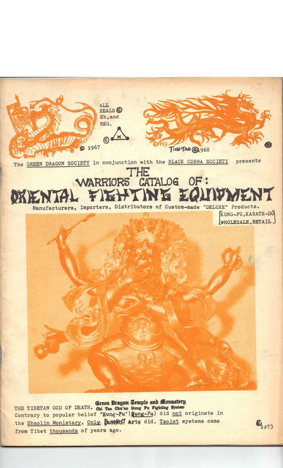   of Oriental Fighting Equipment 1973 Kung Fu Karate Green Dragon