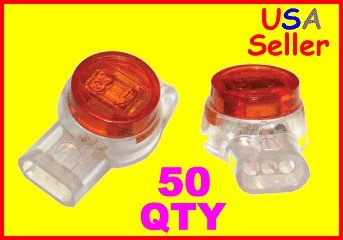 50 QTY LOT 3 Wire IDC Telephone Phone Data Quick Gel Splice Connectors