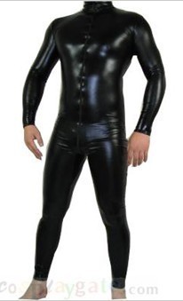 Lycra Zentai spandex Unisex suit Metallic black S XXL