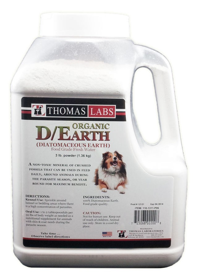 EARTH   Diatomaceous Earth   Shaker 3 lb by Thomas Labs ( Food Grade 