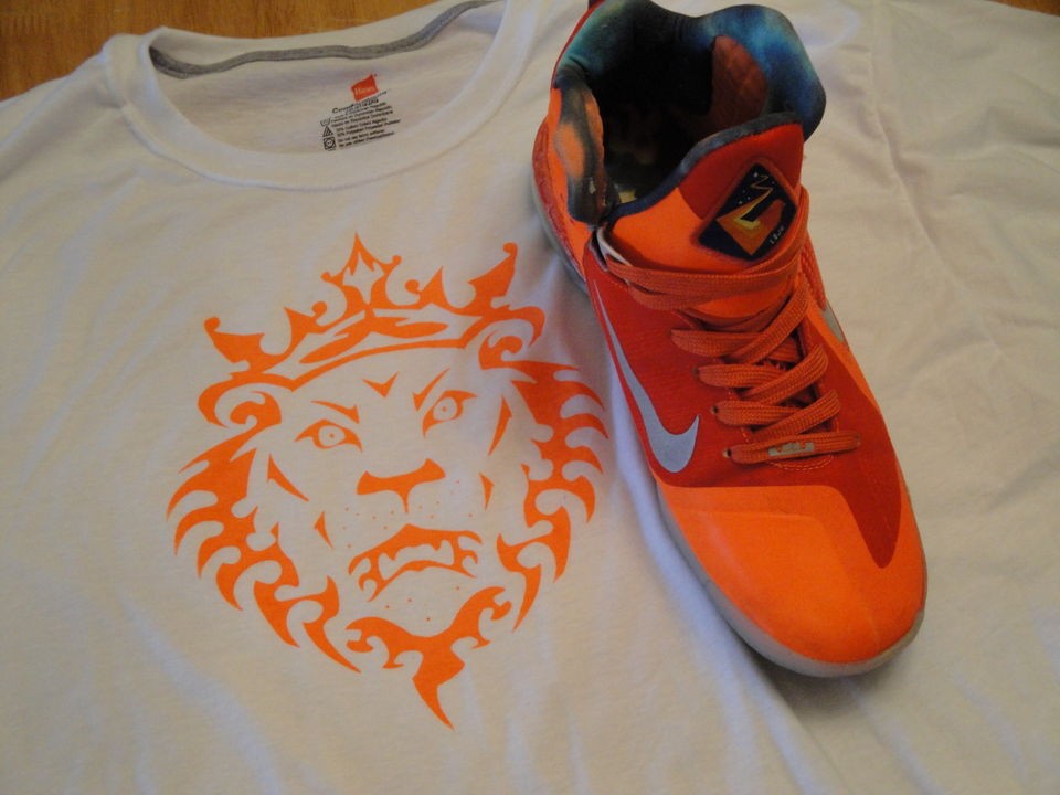 Big Bang Galaxy all star Lebron James 9 Lion Shirt white orange