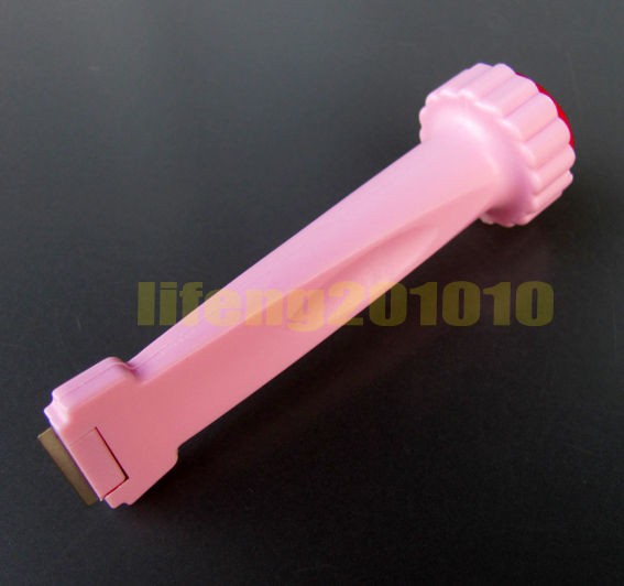 2IN1 Pink Nail Art Polish Stamper Image Paint Stamp Scraper Knife 