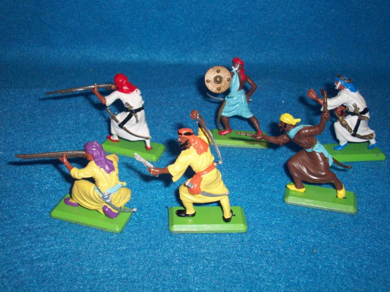 Britains Deetail set of 1970s era six Arab fighters on foot