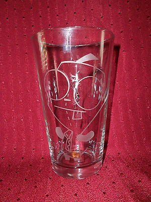 Invader Zim Gir 16 ounce Glass   Hand etched glass