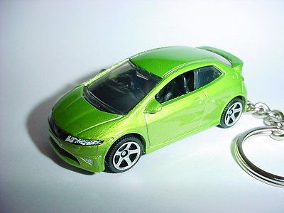 NEW GREEN HONDA CIVIC TYPE R CUSTOM KEYCHAIN ring FOB key gift SI car 