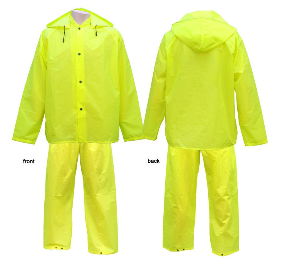 rainsuit rain gear high vis lightweight