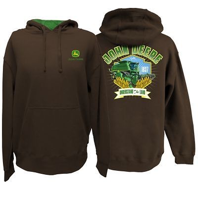 John Deere Understand the Land Hoodie with Combine Graphic   1302 