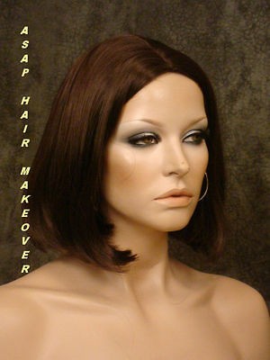   Chestnut Brown #6 PERECT Short ish Shoulder Length BOB style Wig Wigs