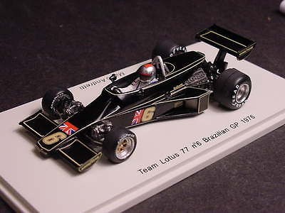 Spark 1/43 John Player Special Lotus 77 #6 Brazilian GP 1976 Mario 