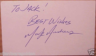 MARK ANDREWS Actor Television 70s 80s autographed one 3x5 inch card # 