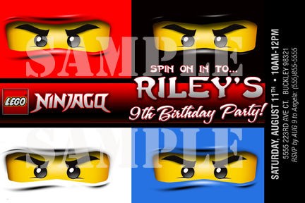 LEGO NINJAGO INVITATIONS INVITES BIRTHDAY PARTY FAVORS   MIXED 