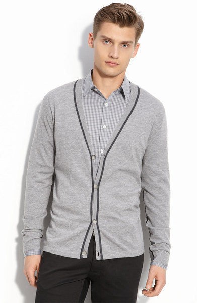 Theory Mens Masso Cardigan Sweater in Gray, size M/L/XL, NWT/ $225