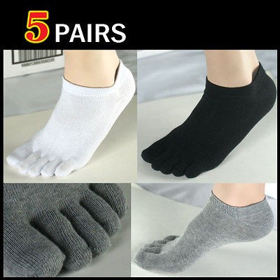 socks 5pairs men s toe low cut ankle no show u007 toe a