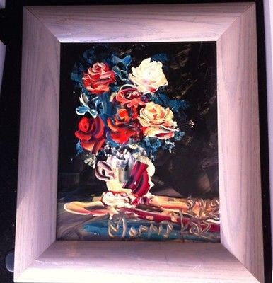 MORRIS KATZ Floral Portrait Oil on Board Signed, Dated & Framed