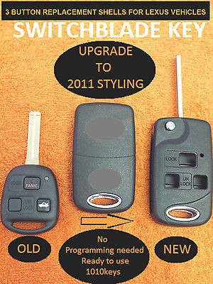   your LEXUS 3 BUTTON REMOTE KEYS to our NEW SWITCHBLADE FLIP KEY CASE