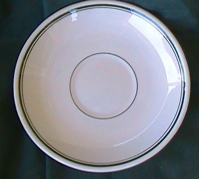 WARWICK IRONSTONE Old Restaurant Ware 1940s White w/ Green Line 