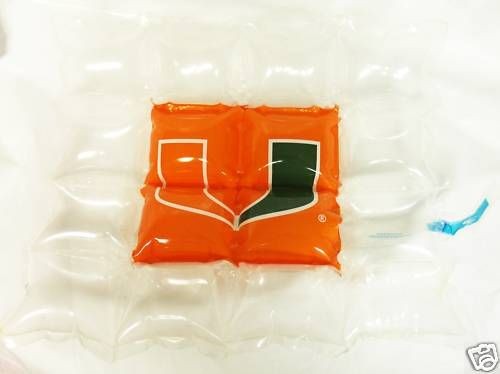 20 University of Miami UM Inflatable Stadium Cushion Pillow Seat 