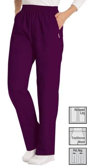 NEW Landau 8327 RCCP Concord Purple Elastic Waist Relaxed Fit Scrub 