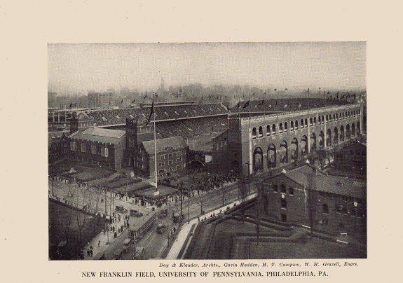 UNIVERSITY OF PENNSYLVANIA vintage Franklin Field stadium photo c 1927