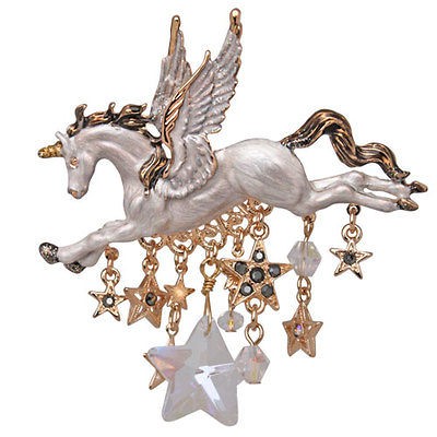 NEW KIRKS FOLLY STARDANCER PEGASUS UNICORN PIN CLOUDWALKER GOLDTONE