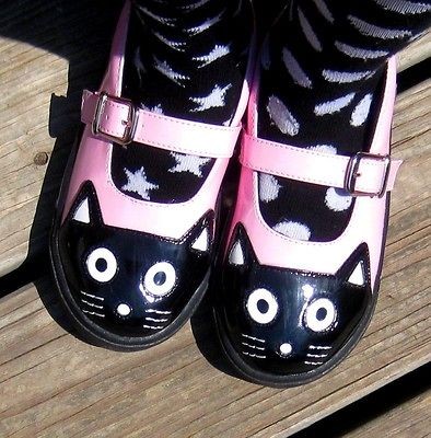 tuk new girls 10 11 12 13 pink kitty mary jane sneakers