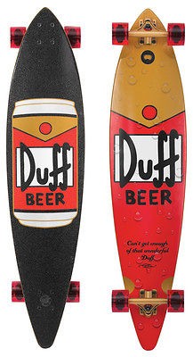 simpsons santa cruz skateboard duff pintail longboard one day shipping