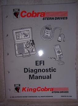 1992 omc cobra jv outboard efi diagnostic manual boat j