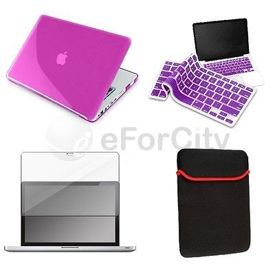   Crystal Case Cover for Macbook PRO 13+Keyboard Cover+LCD Screen+Bag