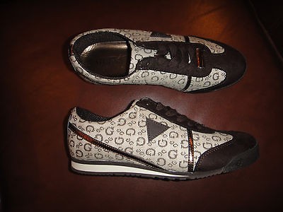 new women guess brown beige sneaker shoes 8