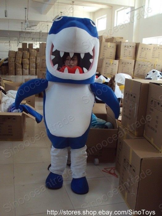 shark mascot costume fancy dress suit outfit epe