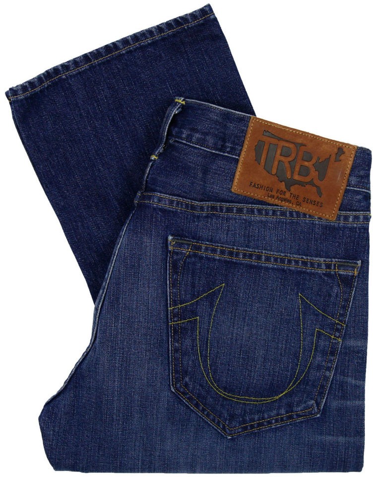 True Religion Bobby Phoenix SIM Last Stand Blue Straight Jeans