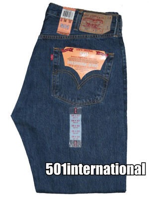 Levis 501 Jeans   Dark Stonewash 29x32 New