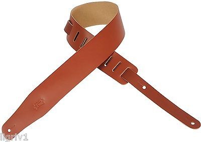 Levys M26 WAL Chrome Tan Leather Guitar/Bass Music Strap   WALNUT 